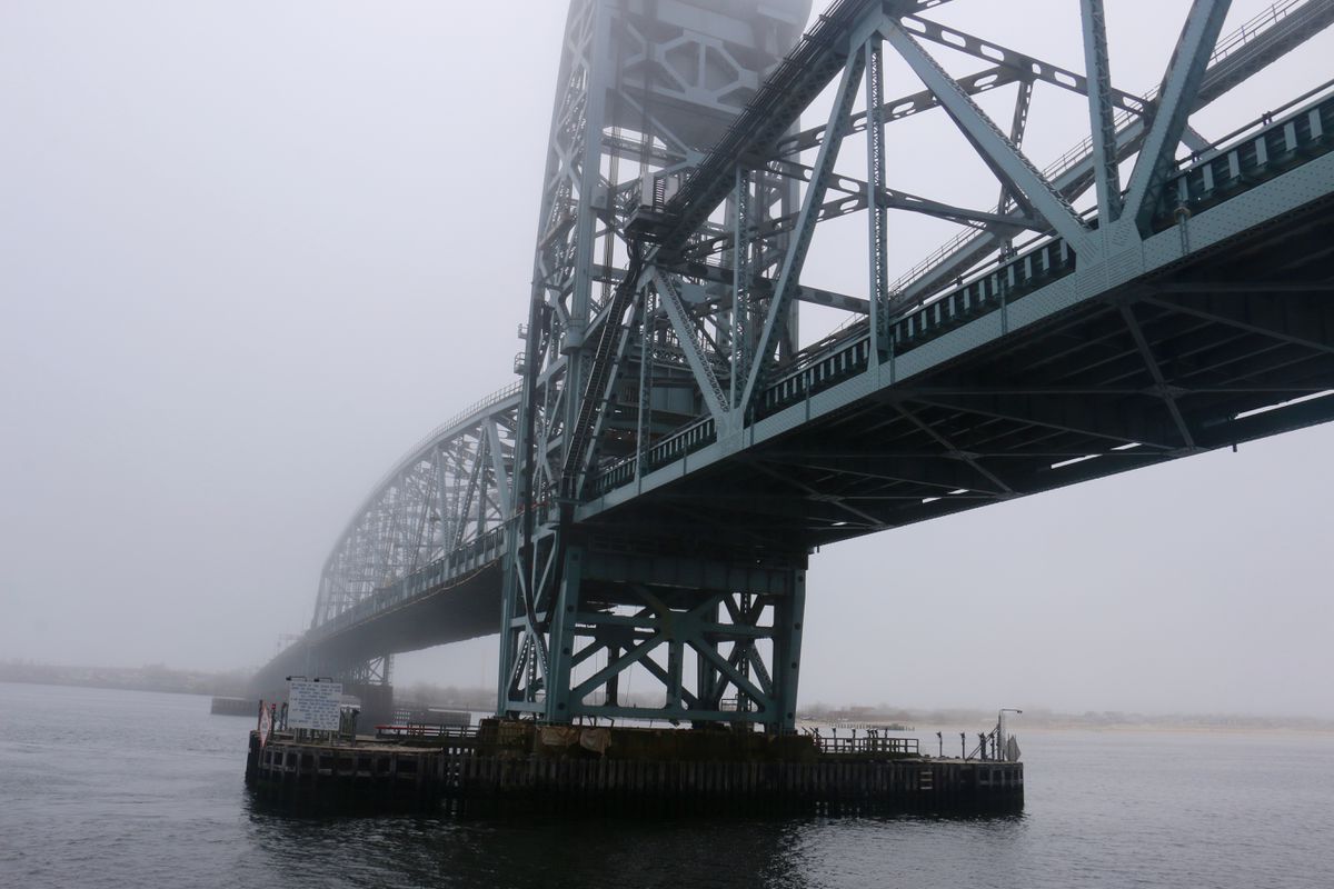 Crane slams into bridge between Brooklyn and Rockaways, traffic halted in both directions