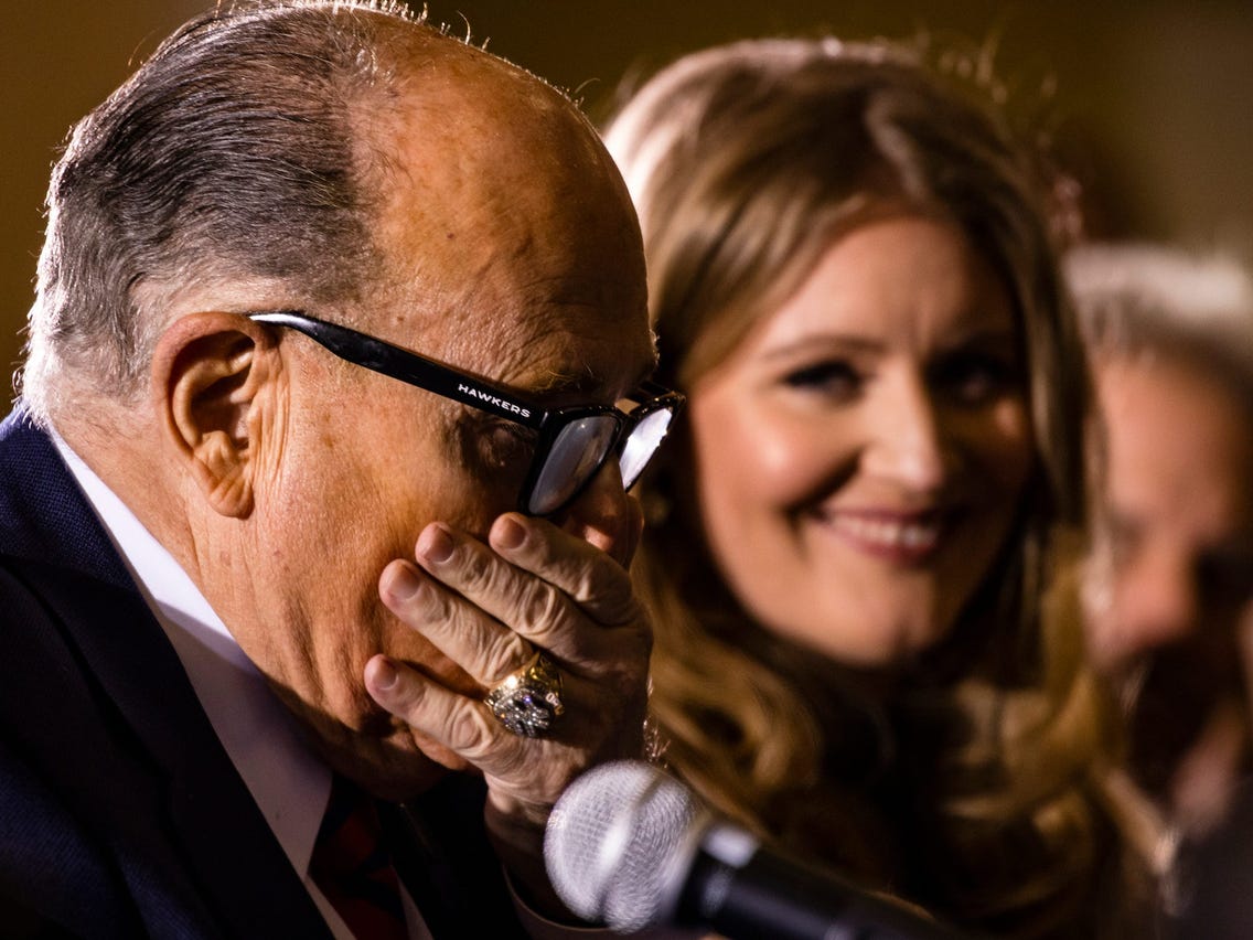 Rudy Giuliani is mocked over possible fart at hearing in Michigan