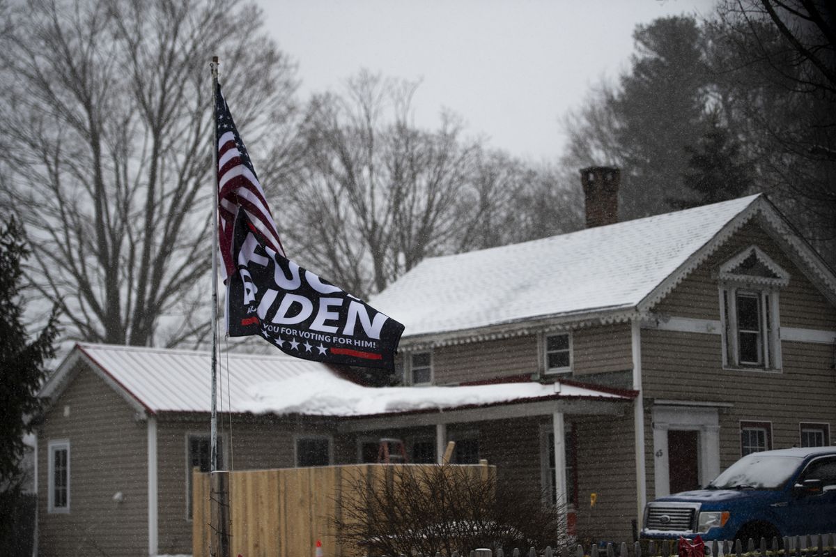 Vulgar anti-Biden banners flying over Connecticut have parents upset