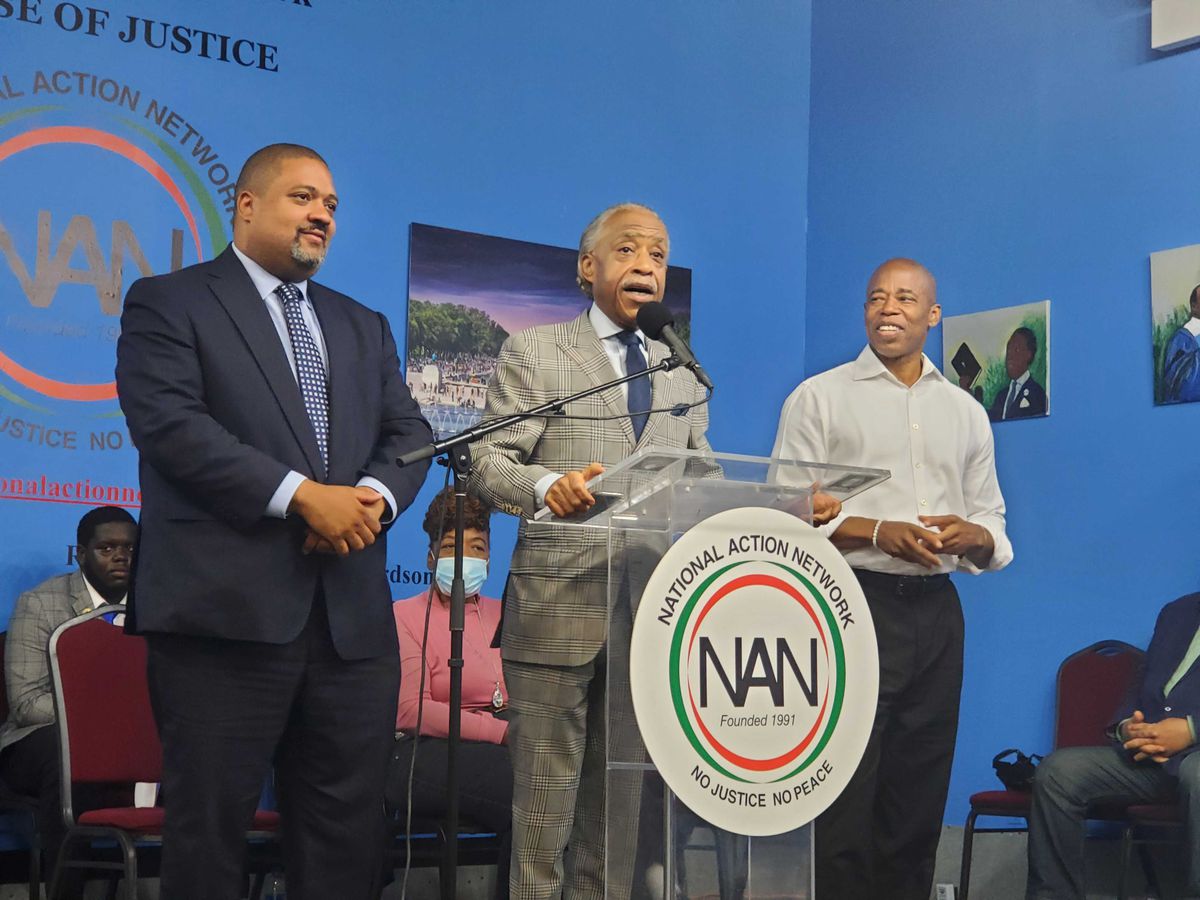 NYC mayoral frontrunner Eric Adams appears with the Rev. Al Sharpton in Harlem, promises he’s ‘not just another Black face’