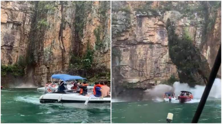 6 dead, 20 missing after massive rock formation falls on 4 boats in Brazil