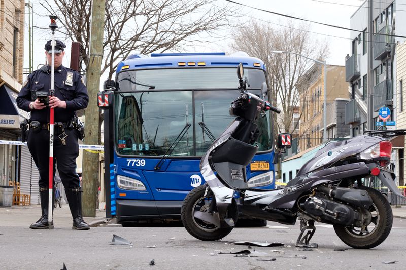 City bus strikes teen, 15, on electric scooter in Queens, critically injuring him