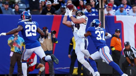 Giants rally from 10 down, top Ravens 24-20 on Barkley’s run