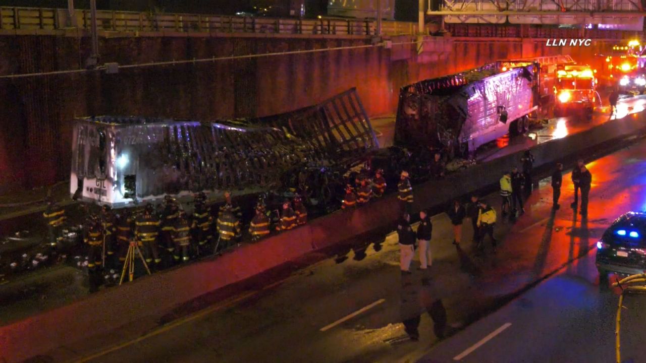 Fiery tractor trailer crash kills woman, shuts down part of Cross Bronx Expressway