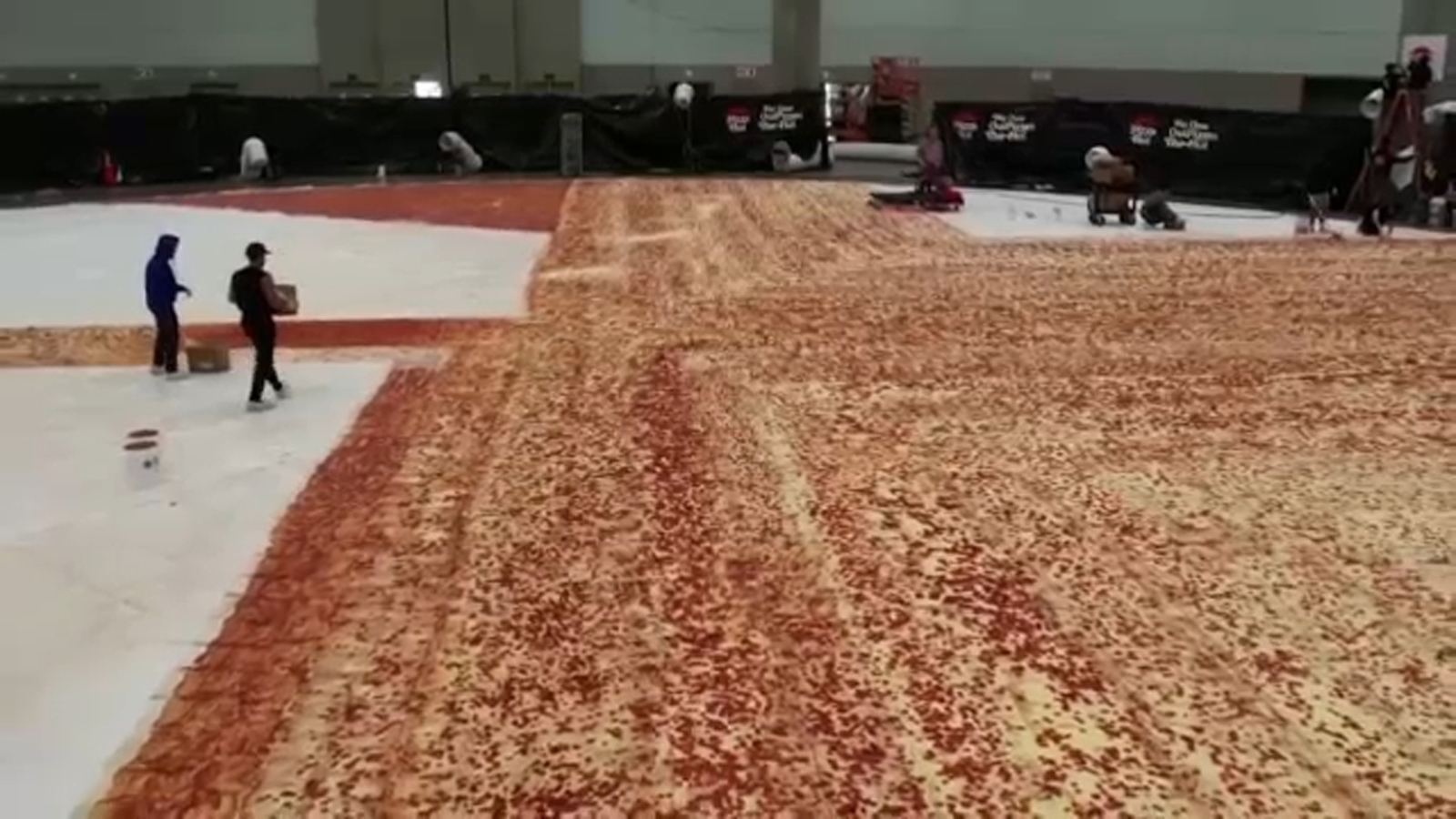 Pizza Hut creates 14,000-square-foot ‘Big New Yorker’ pie to break record for world’s largest pizza