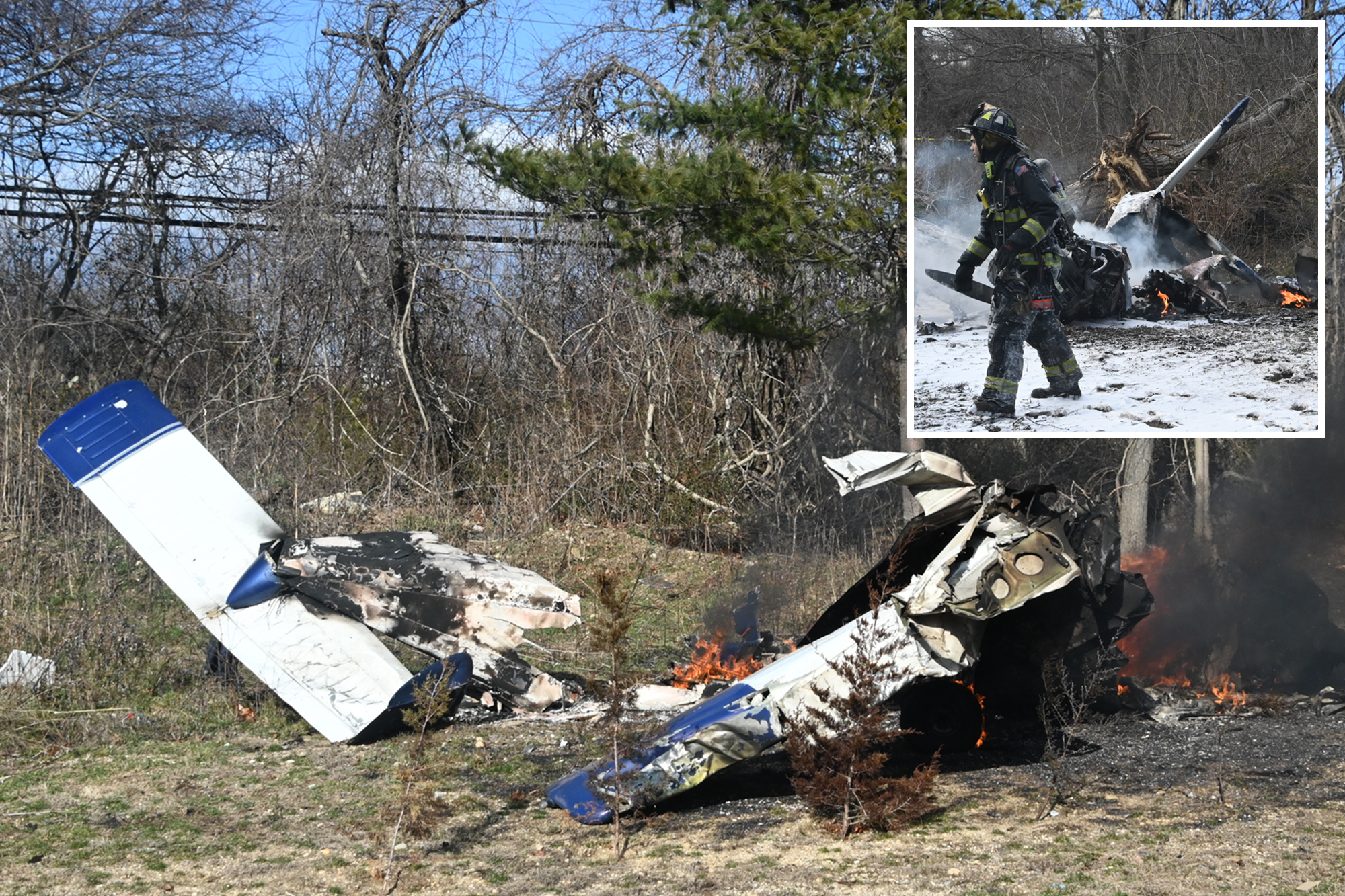1 dead, 2 injured after small plane crashes in neighborhood on Long Island