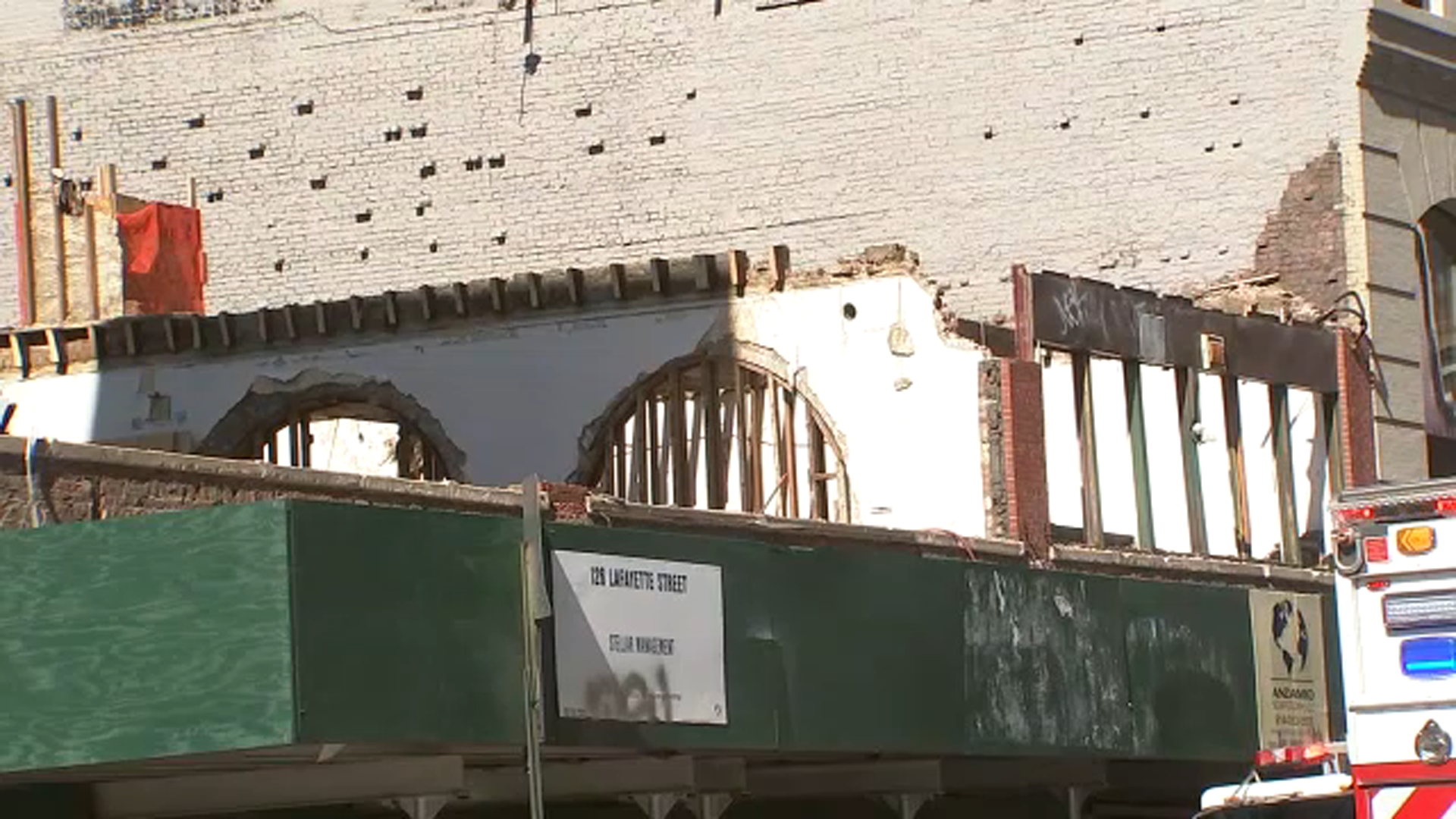 Wall collapses during building demolition in Lower Manhattan; 3 injured