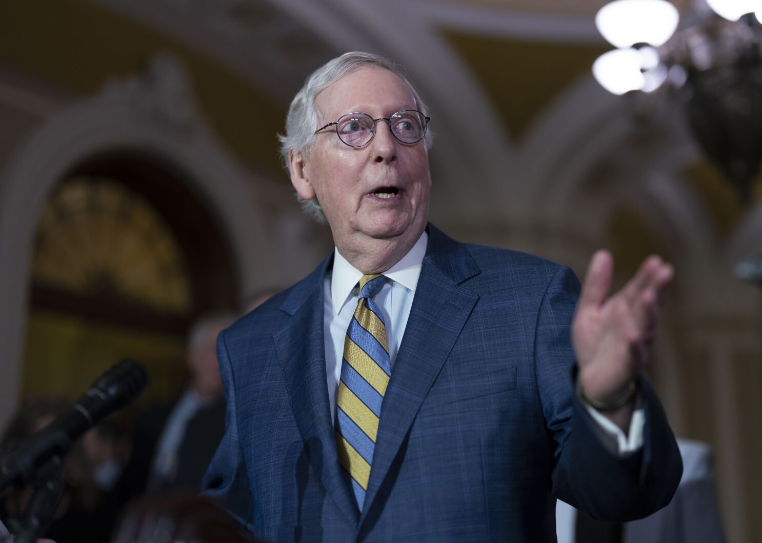 GOP leader Mitch McConnell hospitalized after fall, spokesperson says