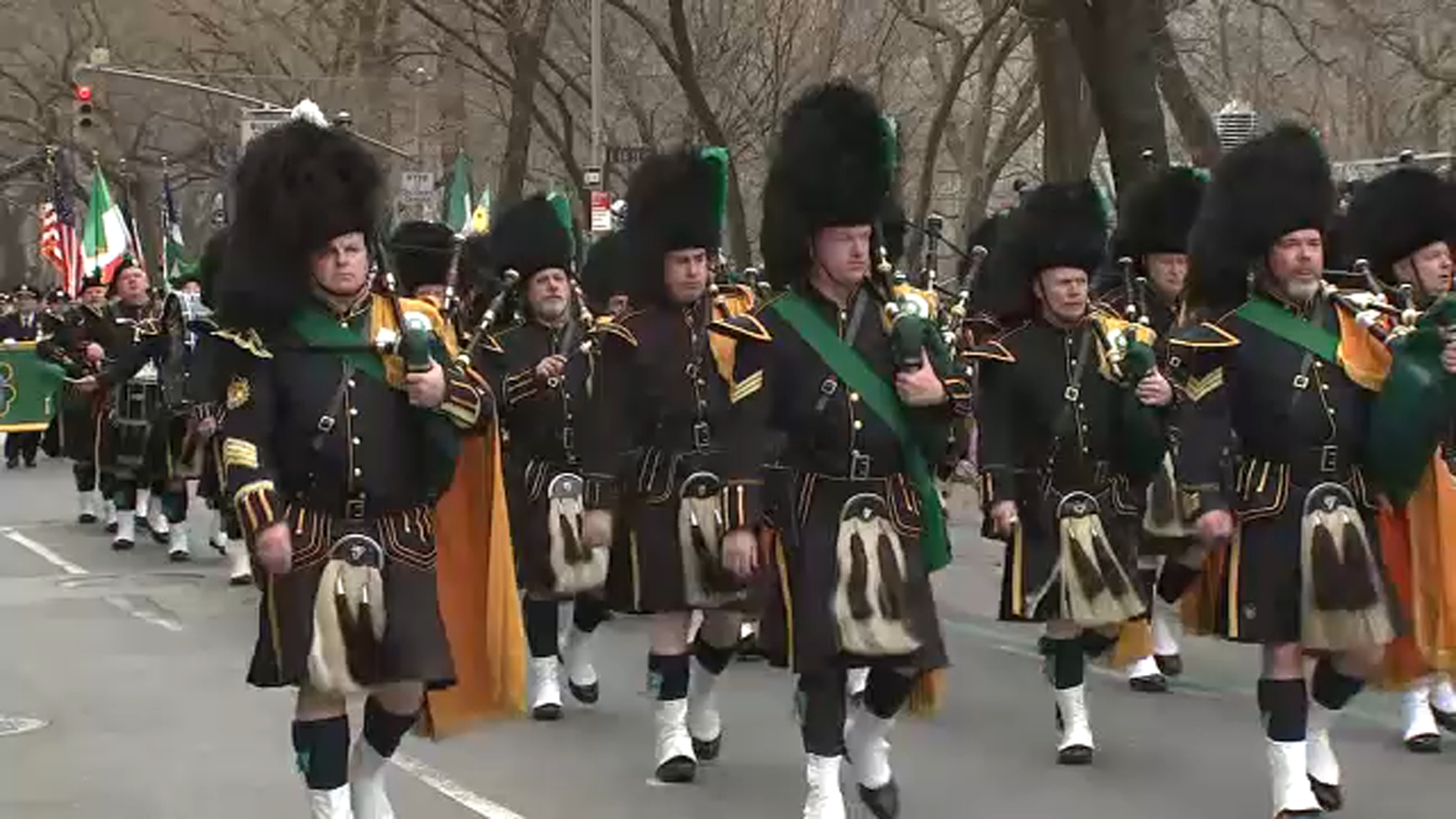 262nd St. Patrick’s Day Parade marches up Fifth Avenue in New York City￼