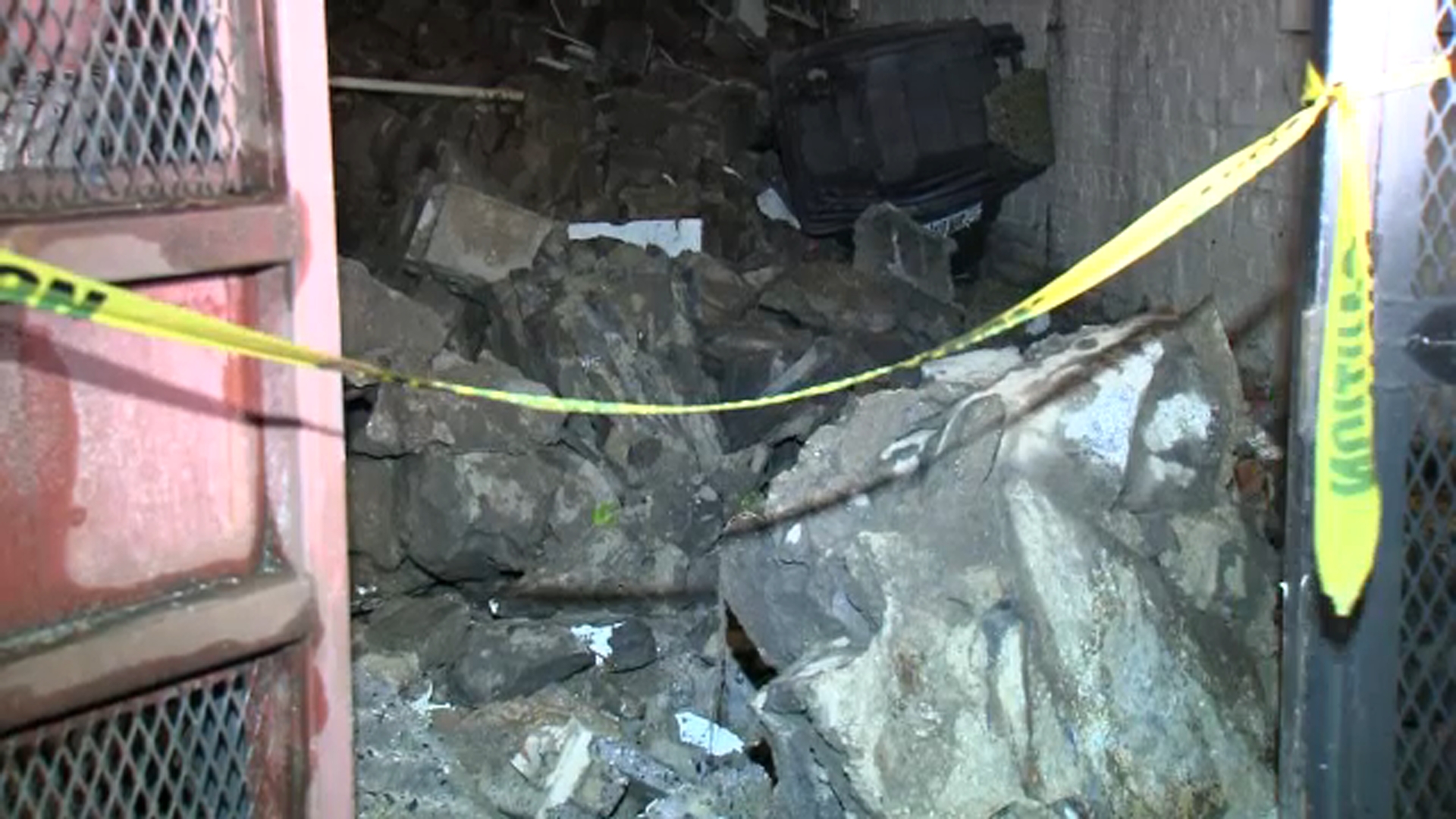Severe weather causes retaining wall collapse in Tremont, forcing evacuations