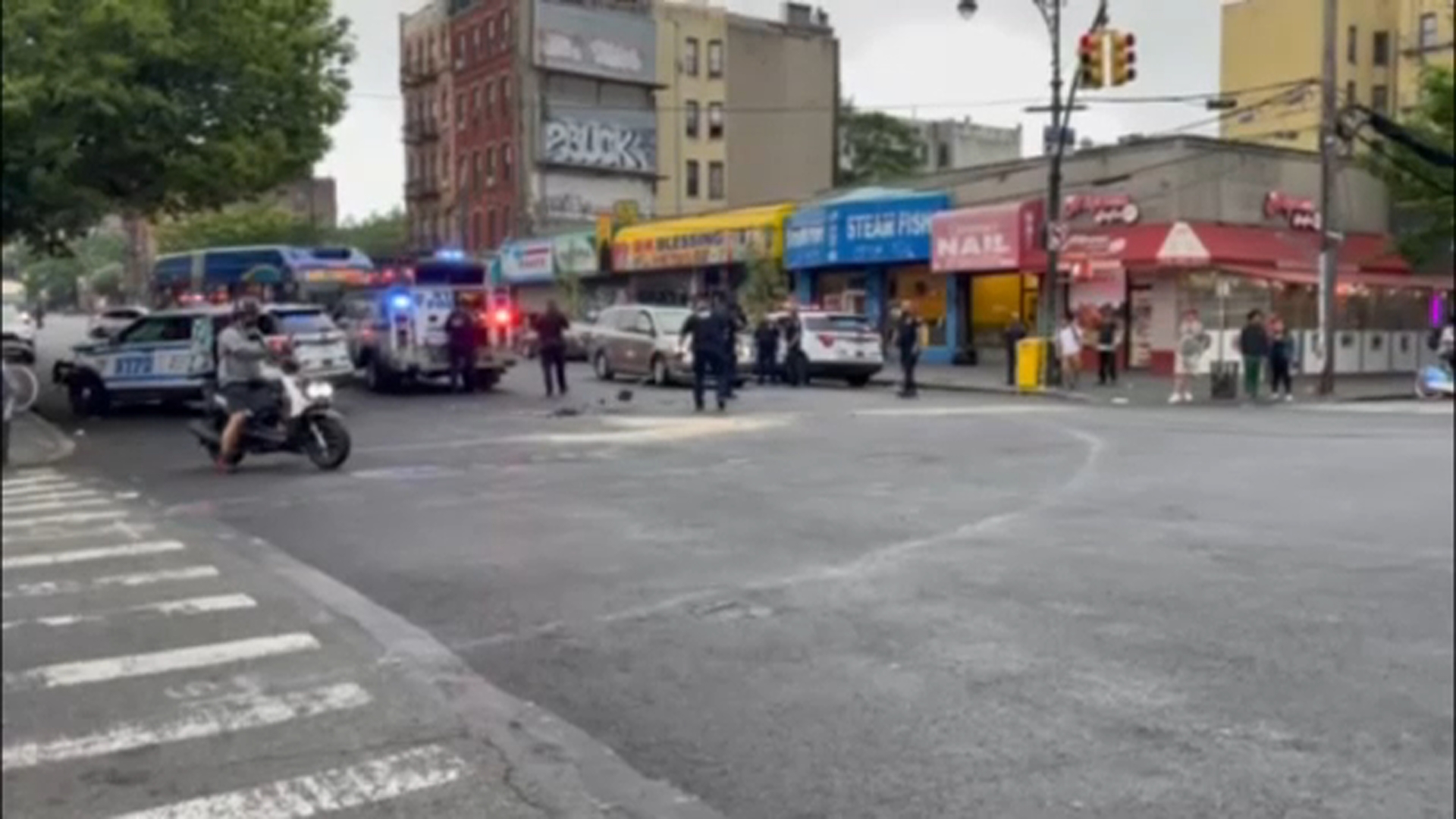 2 NYPD officers hurt after their vehicle crashes into another car in the Bronx