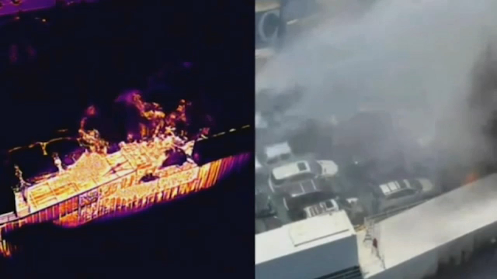 Fire expected to burn a few more days on cargo ship at Port Newark that killed 2 firefighters