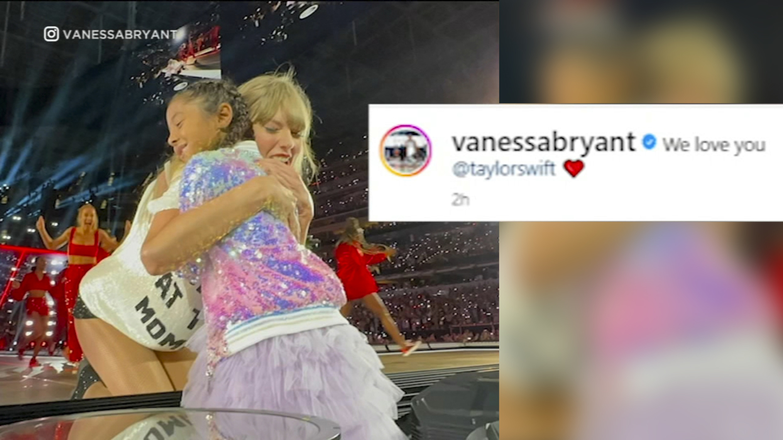 Taylor Swift shares poignant moment with Bianka Bryant, daughter of Kobe and Vanessa, at concert