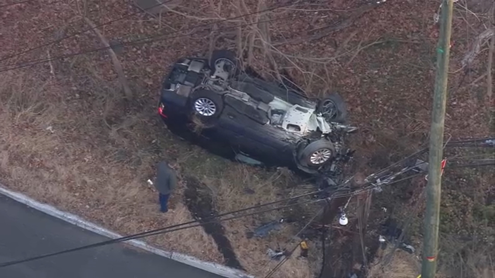 Police pursuit ends with crash on Route 17 in Saddle River